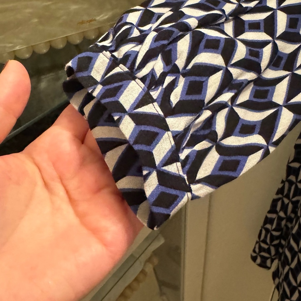 Banana Republic Patterned Navy Blue Dress - Picture 3 of 6